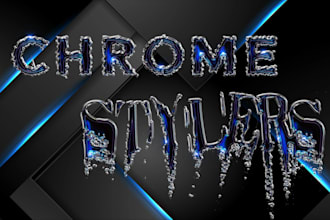 turn your logo or font type into a stunning chrome effect