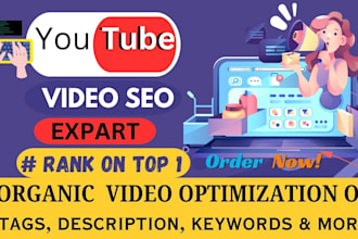 do expert video SEO for youtube video ranking
