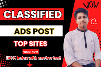post your ads in  top classified ad sites