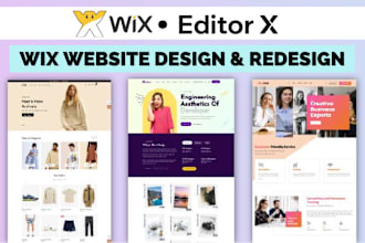 design wix website or redesign, wix landing page, wix ecommerce online store SEO