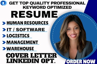 do warehouse, logistics, management, human resources, software, and IT resume