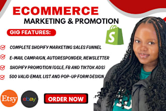 promote and advertise your etsy, ebay, website and shopify marketing for sales