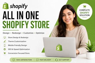 clone copy and redesign shopify website or shopify store