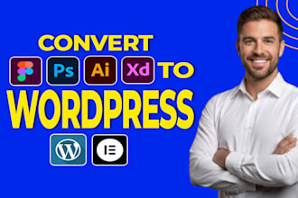 convert figma to wordpress figma to elementor and psd, xd, ai, pdf to wordpress
