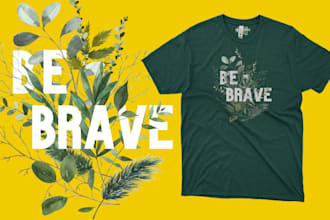 create floral typography logo design for tshirt