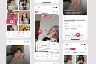 build mobile app design, flutter developer, android,ios app dating development