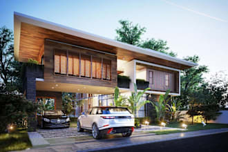 do carport,3d architectural visualization, patio pool cabin design 2d