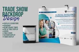 design trade show booth, backdrop or kiosk for your exhibition