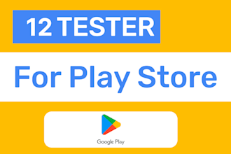 provide 12 testers for playstore for 14 days