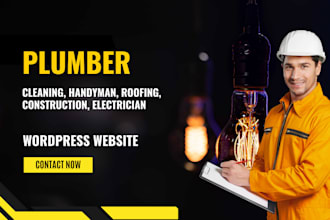 build cleaning, handyman, roofing, construction, electrician, plumbing website