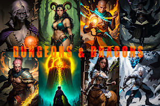 make unique dnd characters and monsters fast ai art