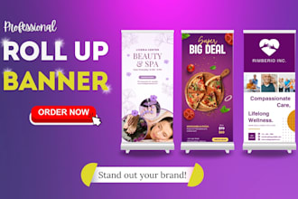 design attractive roll up retractable banner for your brand