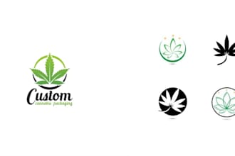do cannabis marijuana hemp cbd oil and weed logo design
