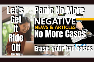 remove mugshots, cases, news and delete negative links from google permanently