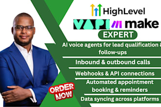 integrate vapi ai voice agent with gohighlevel, automate workflow using make com