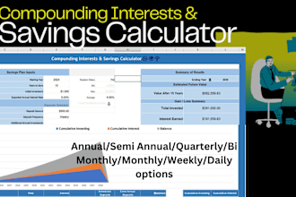 do compounding interest and savings calculator in excel