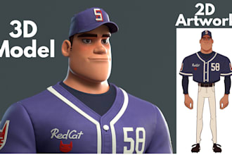 create 3d character from 2d artwork 3d character design, 3d character modeling