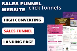 create landing page, sales funnels website  with clickfunnels