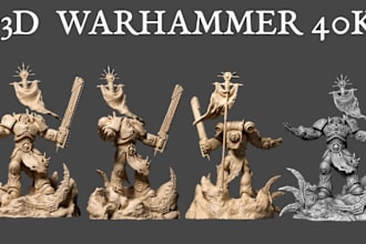 sculpt 3d warhammer 40k tabletop miniature 3d figure dnd for 3d printing game
