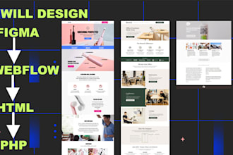 design webflow websites and convert figma designs to HTML