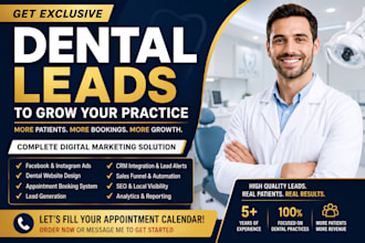 generate exclusive dental patient lead, design booking dentist clinic website