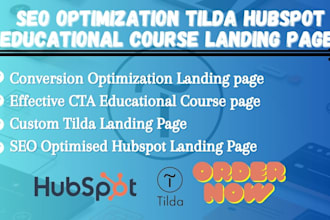tilda hubspot SEO optimization educational course landing page design