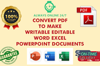 convert pdf to make editable word excel powerpoint documents or fillable pdf