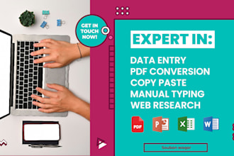 do a fast typing job, retype scanned documents, your typist
