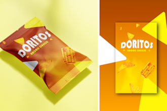 design eye catching packaging for product label, pouch, box
