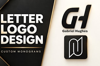 design a modern minimalist monogram and letter logo