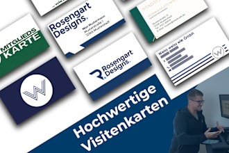 design modern high quality business cards design german