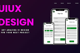 do modern website ui ux design, mobile app ui ux design