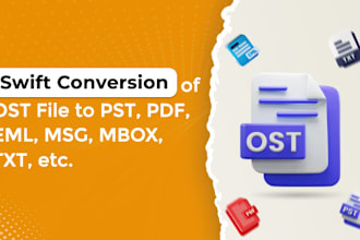 convert ost files to pst, mbox, PDF, msg, eml, CSV, txt, etc