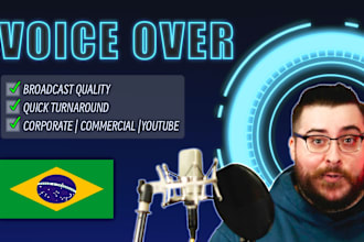 record a professional voice over in brazilian portuguese