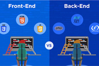 be your front end and back end developer with php
