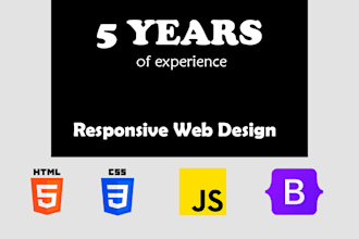 convert PSD portfolio to HTML, CSS, js and bootstrap site