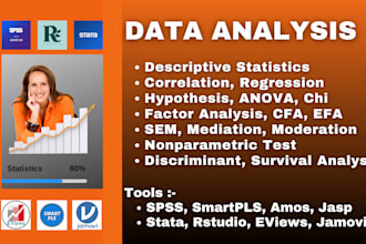 do data analysis using smartpls, rstudio, stata, spss, amos, jasp, and jamovi