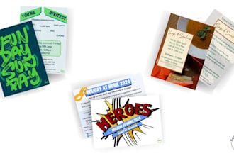 design a poster or information card for your event