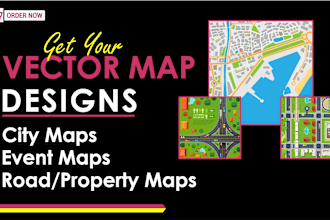 design vector map, event map, real estate map, city map design