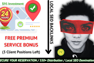 do 550 local citations, business listing, PR distribution