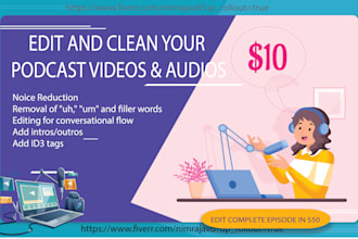 edit, mix and master your podcast audio and video