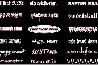 design dj ,hip hop,band music, brush font logo