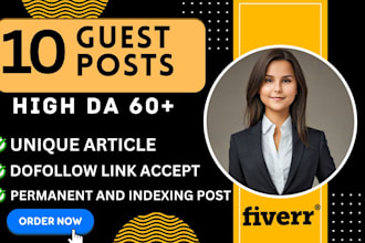 do guest post service high da and high traffic website
