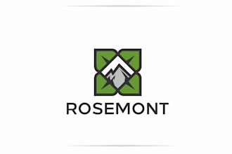 design lawn care, natural agriculture and landscape logo
