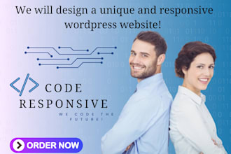 design a unique and responsive wordpress website