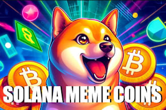 develop solana token, meme coin, dapps, coin listing, solana token website
