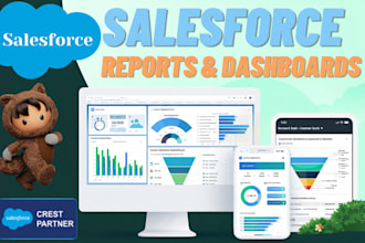 create salesforce custom dashboards and reports