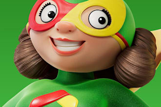 do 3d character modeling 3d cartoon modeling 3d character animation 3d rigging