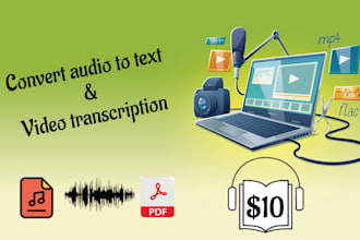 convert audio to text and do video transcription