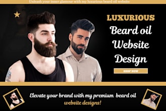 design beard oil website beard care products shopify store hair growth store